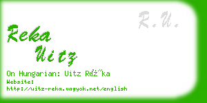 reka uitz business card